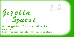 gizella szucsi business card